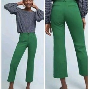 Anthropologie The Essential Crop Flare Green 2